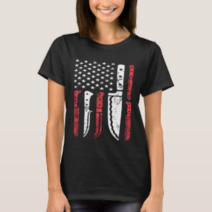 Koch Knife Idee Kochexperte Patriotic Cook Foo T-Shirt