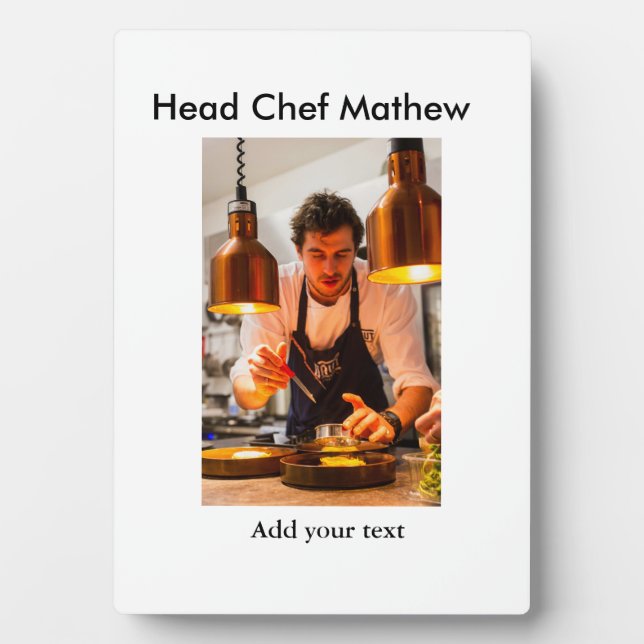 Koch Koch hinzufügen Namen Männer Küche Bäckerei Fotoplatte (Vorderseite)