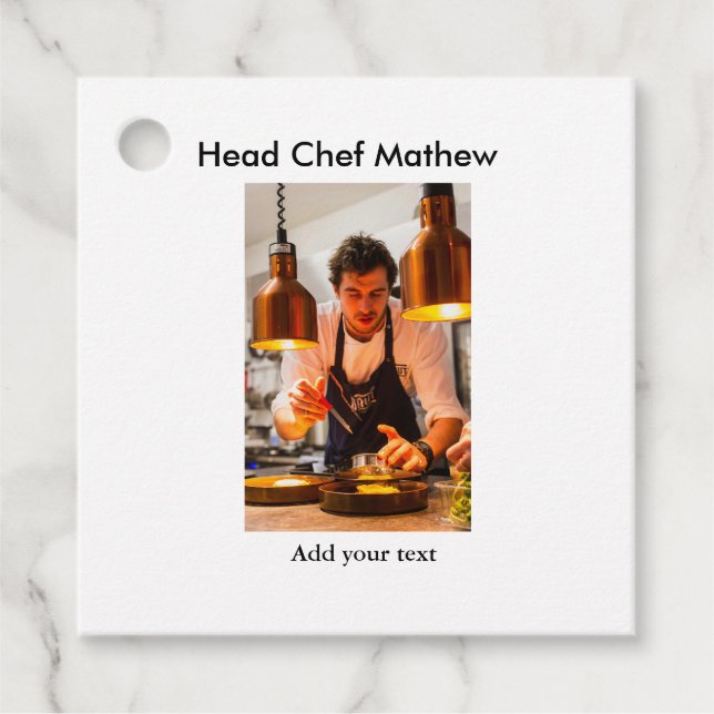 Koch Koch hinzufügen Namen Männer Küche Bäckerei Geschenkanhänger (Vorderseite)