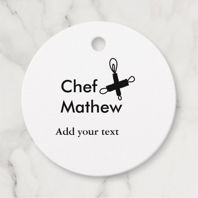 Koch Koch hinzufügen Namen Männer Küche Bäckerei Geschenkanhänger (Vorderseite)