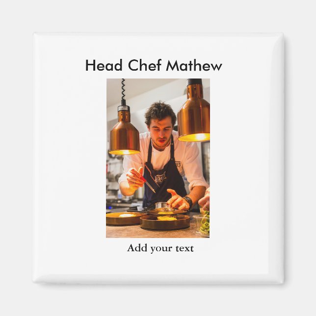 Koch Koch hinzufügen Namen Männer Küche Bäckerei Magnet (Vorne)