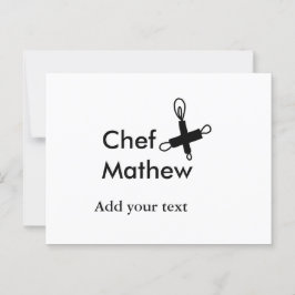 Koch Koch hinzufügen Namen Männer Küche Bäckerei Postkarte