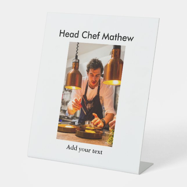 Koch Koch hinzufügen Namen Männer Küche Bäckerei Sockelschild (Vorderseite)