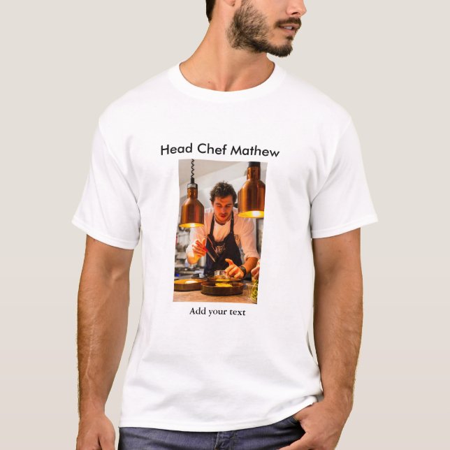 Koch Koch hinzufügen Namen Männer Küche Bäckerei T-Shirt (Vorderseite)