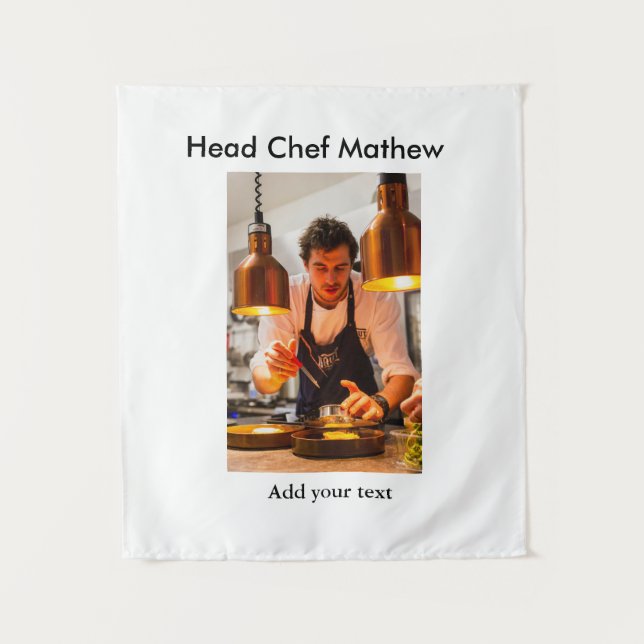 Koch Koch hinzufügen Namen Männer Küche Bäckerei Wandteppich (Vorderseite)