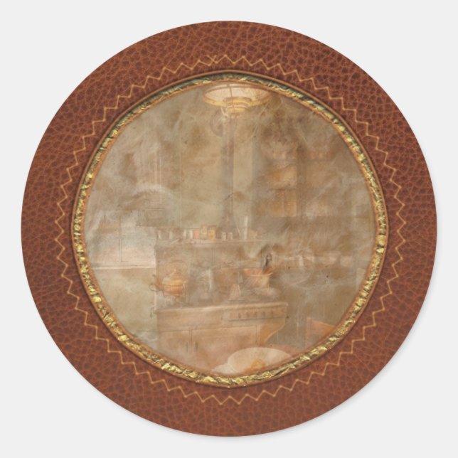 Koch - Küche - 1908 Küche Runder Aufkleber (Vorderseite)