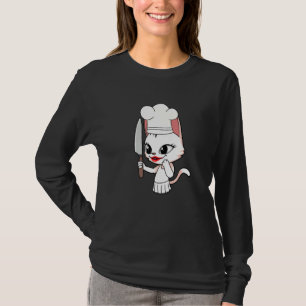 Koch Küche Kochen Funny Cat Spaß Hausfrau T-Shirt