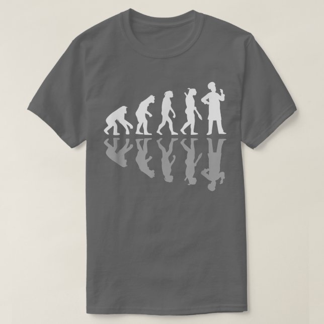Koch Kulinarischer Koch Funny Evolution Kochen F T-Shirt (Design vorne)