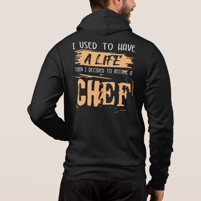 Koch Leben. Funny Gift Idea. Hoodie (Rückseite)