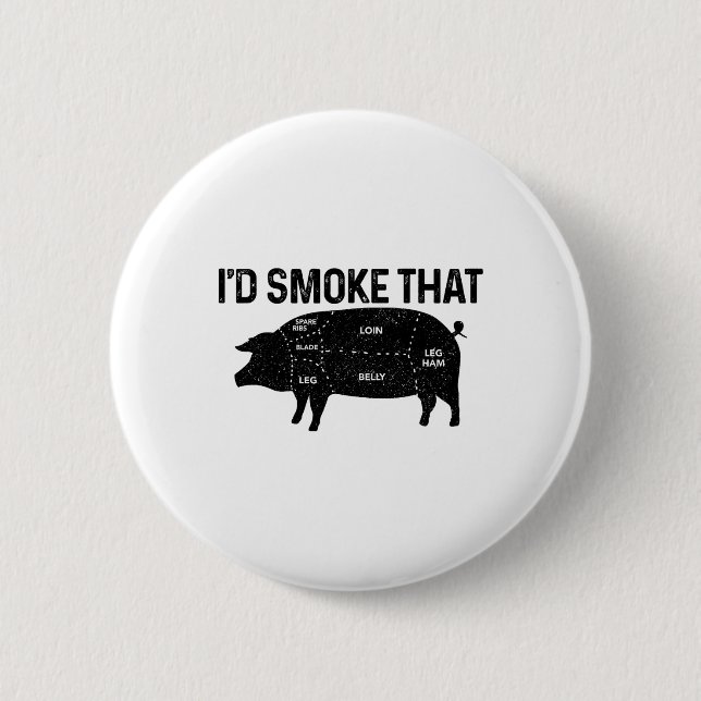 Koch Metzger Grillen, dass ich das Schwein Schwein Button (Vorderseite)