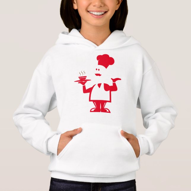 Koch mit einer Schüssel Suppe Hoodie (Vorderseite)