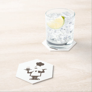 Koch mit einer Schüssel Suppe Untersetzer