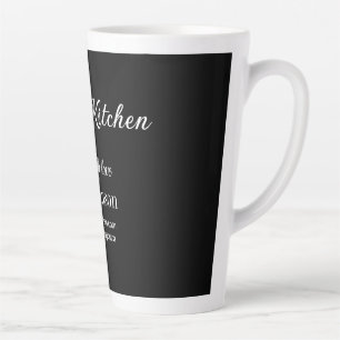 Koch mit Kochecke und Name des Restaurants Milchtasse