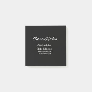 Koch mit Kochecke und Name des Restaurants Post-it Klebezettel