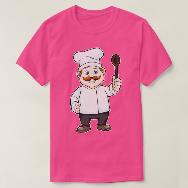 Koch mit Köchen, der Soup-Löffel T-Shirt (Design vorne)