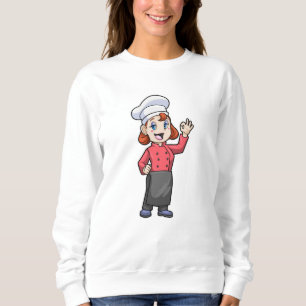 Koch mit Kochschürze Sweatshirt