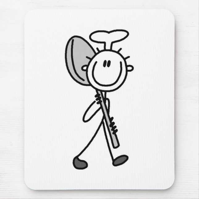 Koch mit Löffel Mousepad (Vorne)