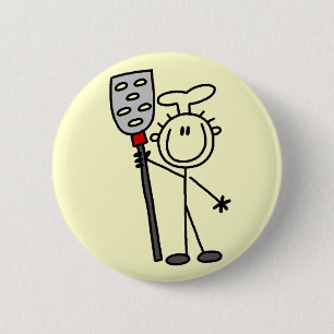 Koch mit Spachtel-T-Shirts und Geschenken Button