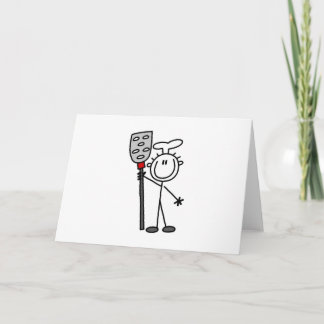 Koch mit Spatula-Hemden und Geschenken Karte