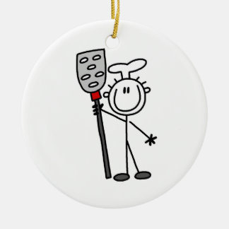 Koch mit Spatula Keramik Ornament