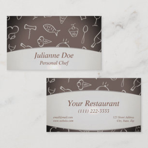 Koch- oder Restaurantkarte Visitenkarte