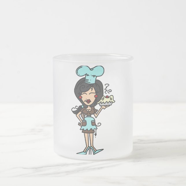 Koch Pastry - Black Hair T - Shirt and Gifts Mattglastasse (Mittel)