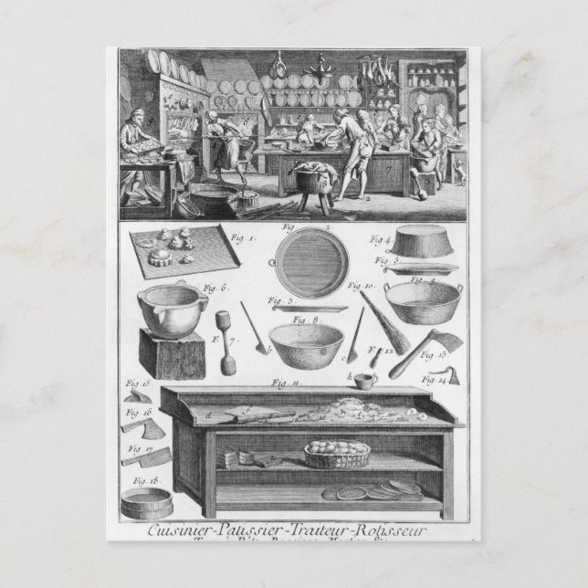 Koch, Pastrykoch, Caterer Postkarte (Vorderseite)