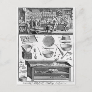 Koch, Pastrykoch, Caterer Postkarte