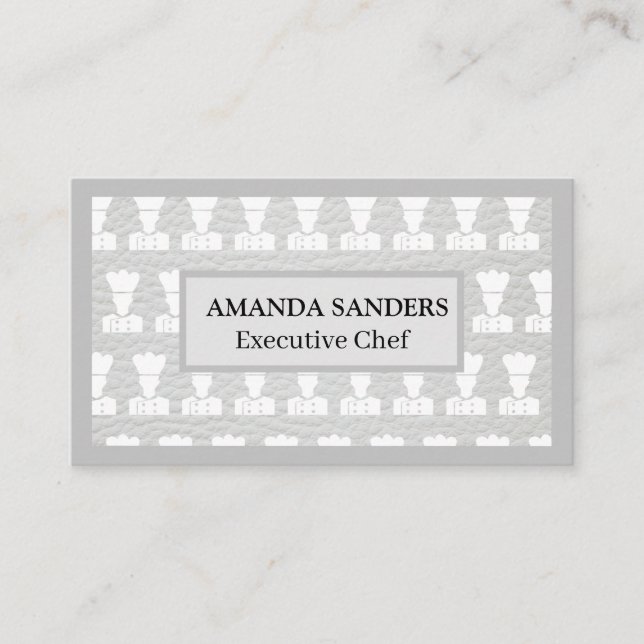 Koch Pattern | Leder | Whisky Visitenkarte (Vorderseite)