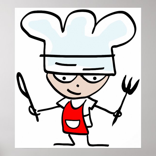 Koch-Poster für Zuhause oder Restaurant Poster (Vorne)