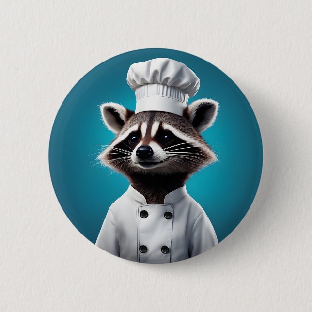 Koch Raccoon Button (Vorderseite)