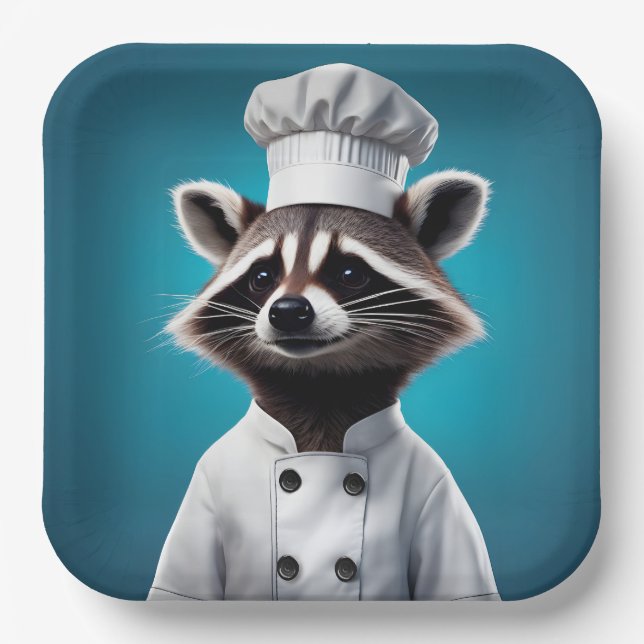 Koch Raccoon Pappteller (Vorderseite)