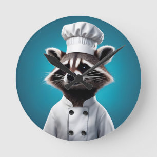 Koch Raccoon Runde Wanduhr