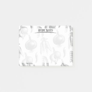 Koch Rezept Gemüse Gemüse Muster Küche Post-it Klebezettel