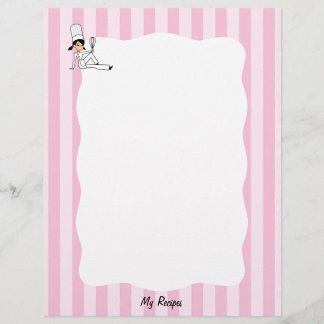 Koch Rezept Letterhead für Binder (Vorderseite)