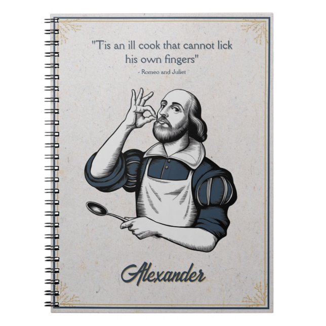 Koch Rezepte nach Maß Elegant Notizblock (Vorderseite)