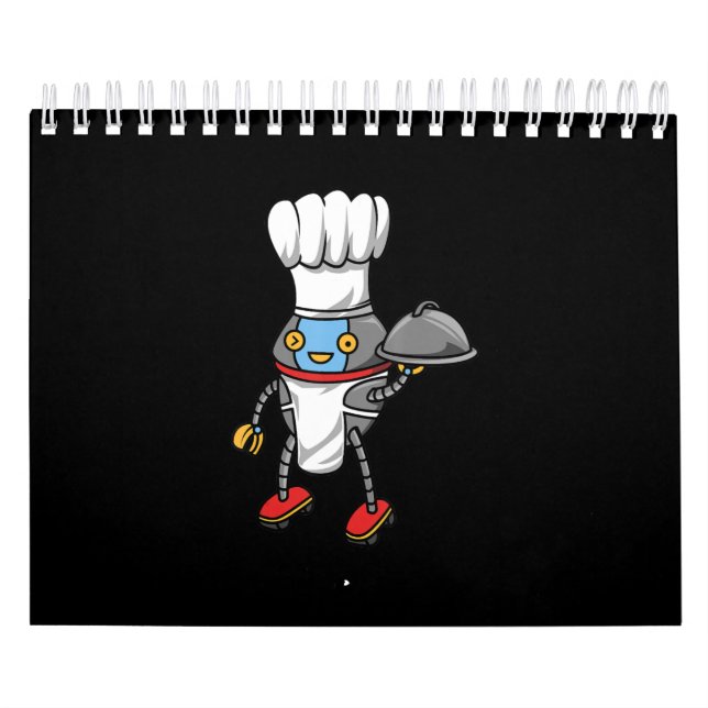 Koch Robot Spaß Grafikdesign - Funny Cooking Kalender (Titelbild)