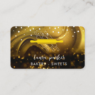 Koch Rolling Button Weißgoldhandgefertigt Visitenkarte