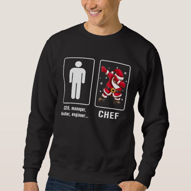 Koch Santa Dab Weihnachten Sweatshirt (Vorderseite)