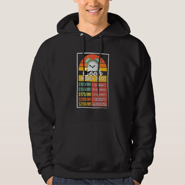 Koch Stundensatz Gag Hoodie (Vorderseite)