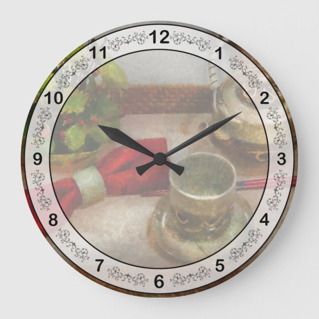 Koch - Tee - Feierliche Teezeremonie Große Wanduhr (Vorderseite)