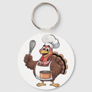 Koch Türkei Erntedank Cook Gobbler Schlüsselanhänger