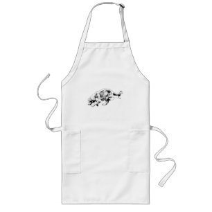 Koch und Chat mit Golden Dash Lange Schürze