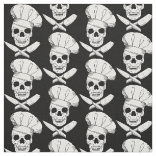 Koch- und Koch-Skulpturen im Koch Hats Gemustert Stoff