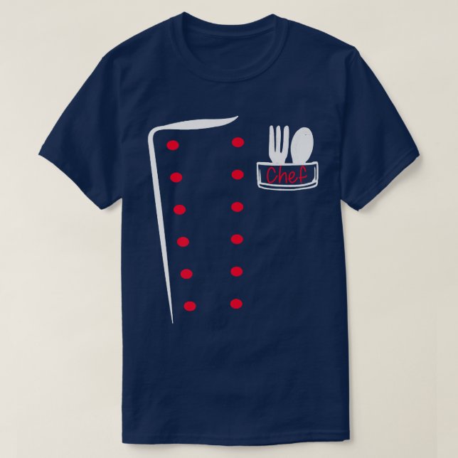Koch Uniform Funny Cook Kostüm T-Shirt (Design vorne)