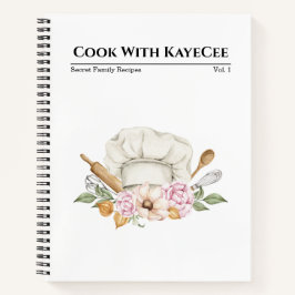 Koch von Aquarell Notizbuch