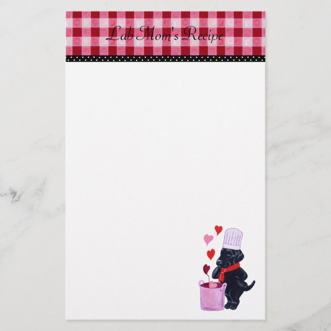 Koch von Black Lab Rezept Stationary Gingham (Vorderseite)