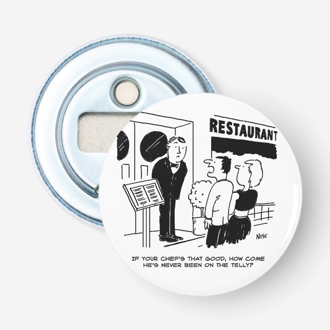 Koch war nicht im Cartoon des Fernsehens. Tasche d Flaschenöffner (Vorderseite)