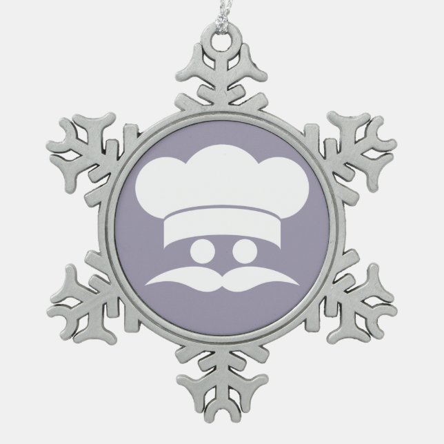 KOCH Weihnachtsschmuck Schneeflocken Zinn-Ornament (Vorderseite)