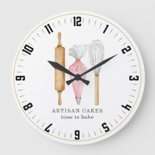 Koch zum Backen Große Wanduhr
